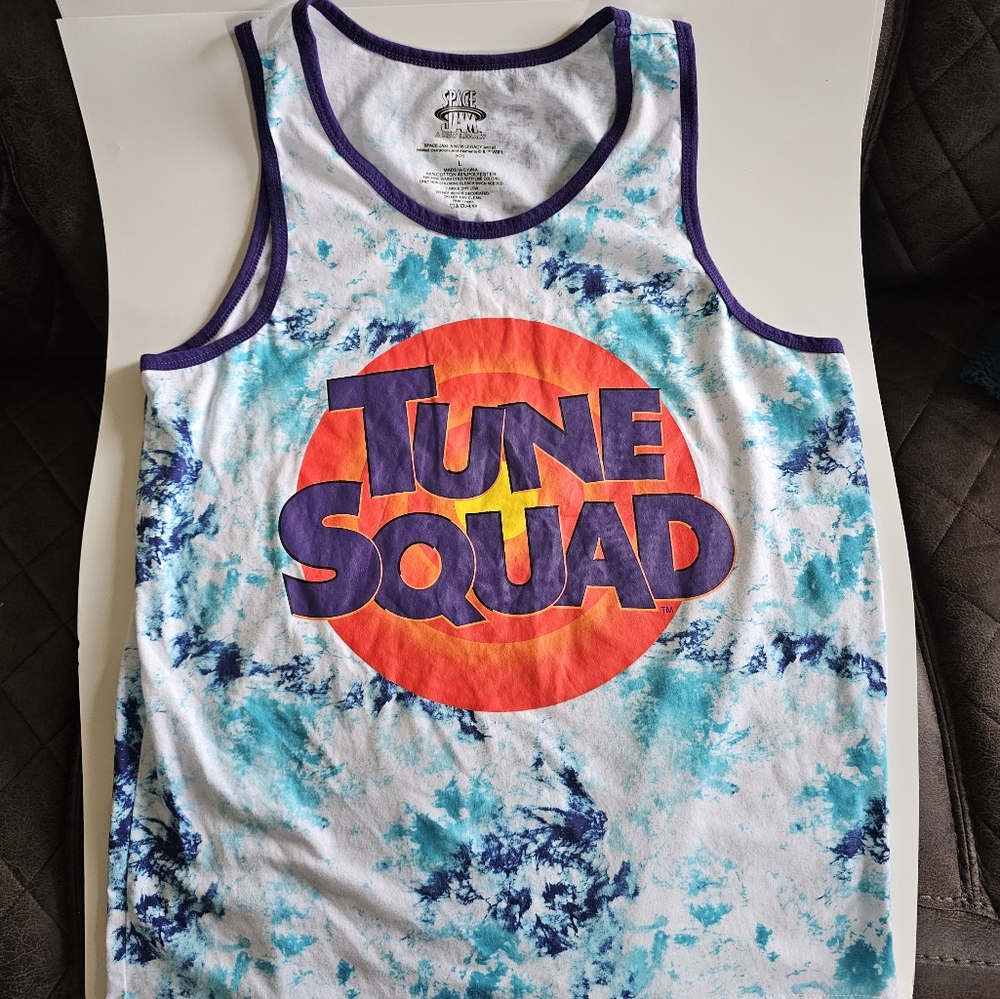 Tune Squad Space Jam Tye-Dye Graphic Tank Top Mens Large